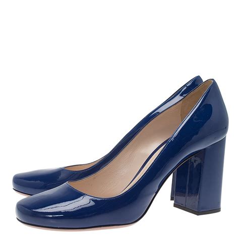 block heel sandal prada navy blue|Prada sandals sale.